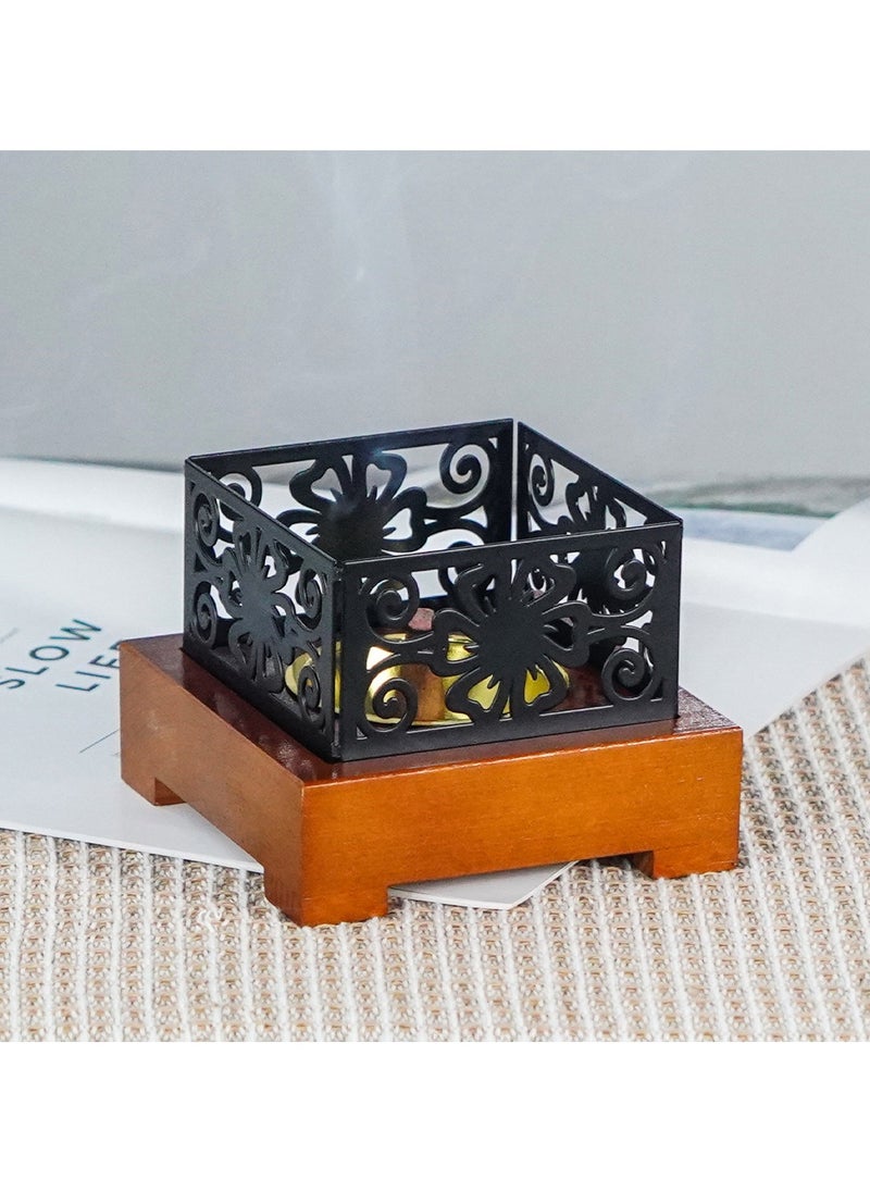 Creative square desktop hollow pattern aromatherapy home decoration incense burner ornaments crafts