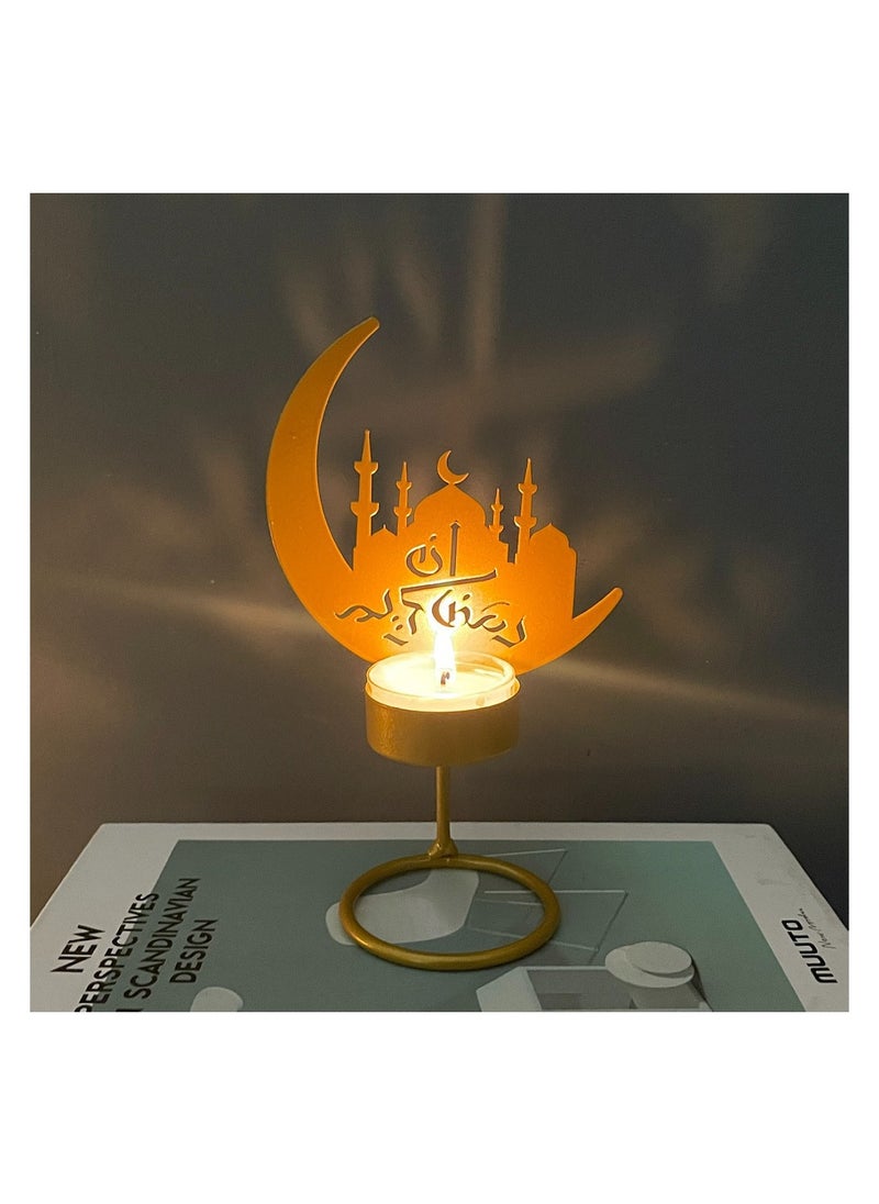 Festive iron candlestick lamp decorative crafts ornaments study living room atmosphere candle decoration.
