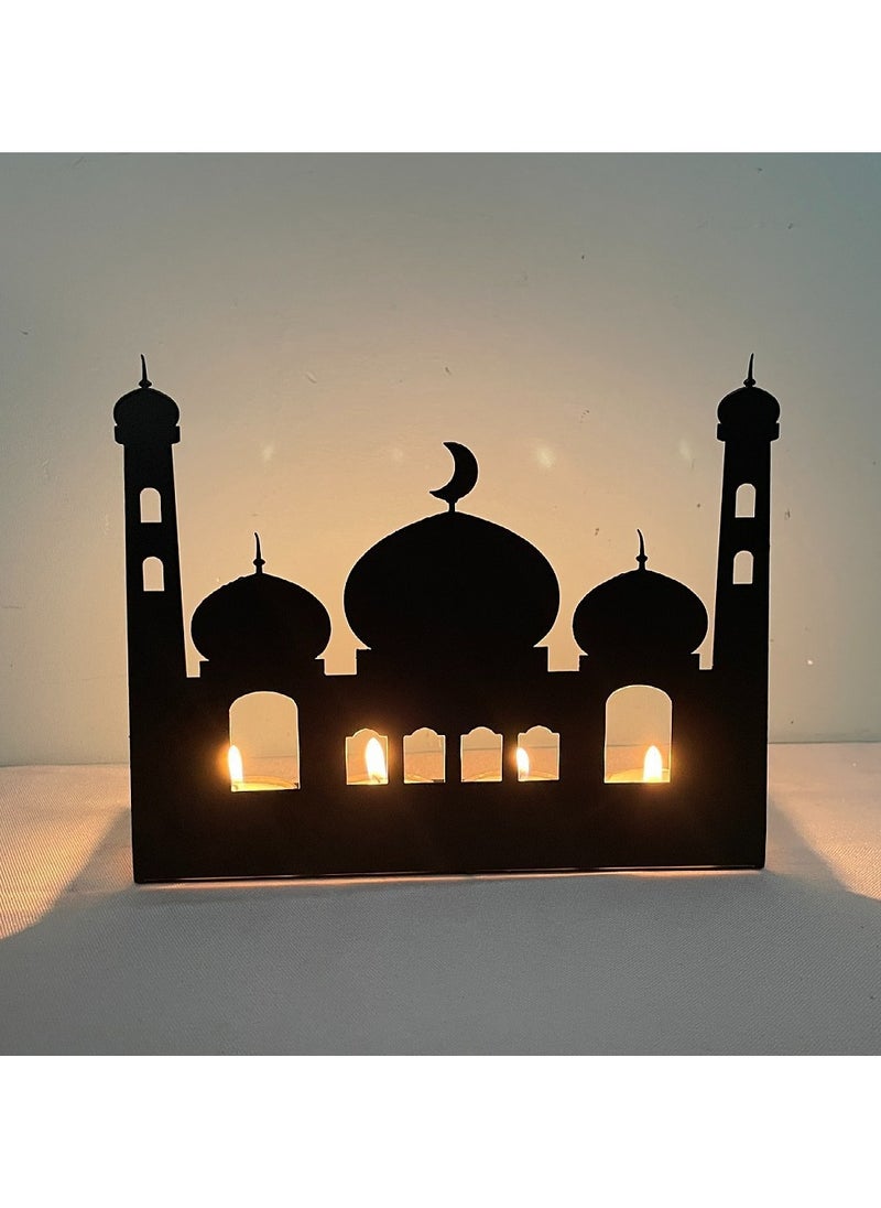Wrought iron folding candlestick castle lights holiday decorative crafts ornaments /36C