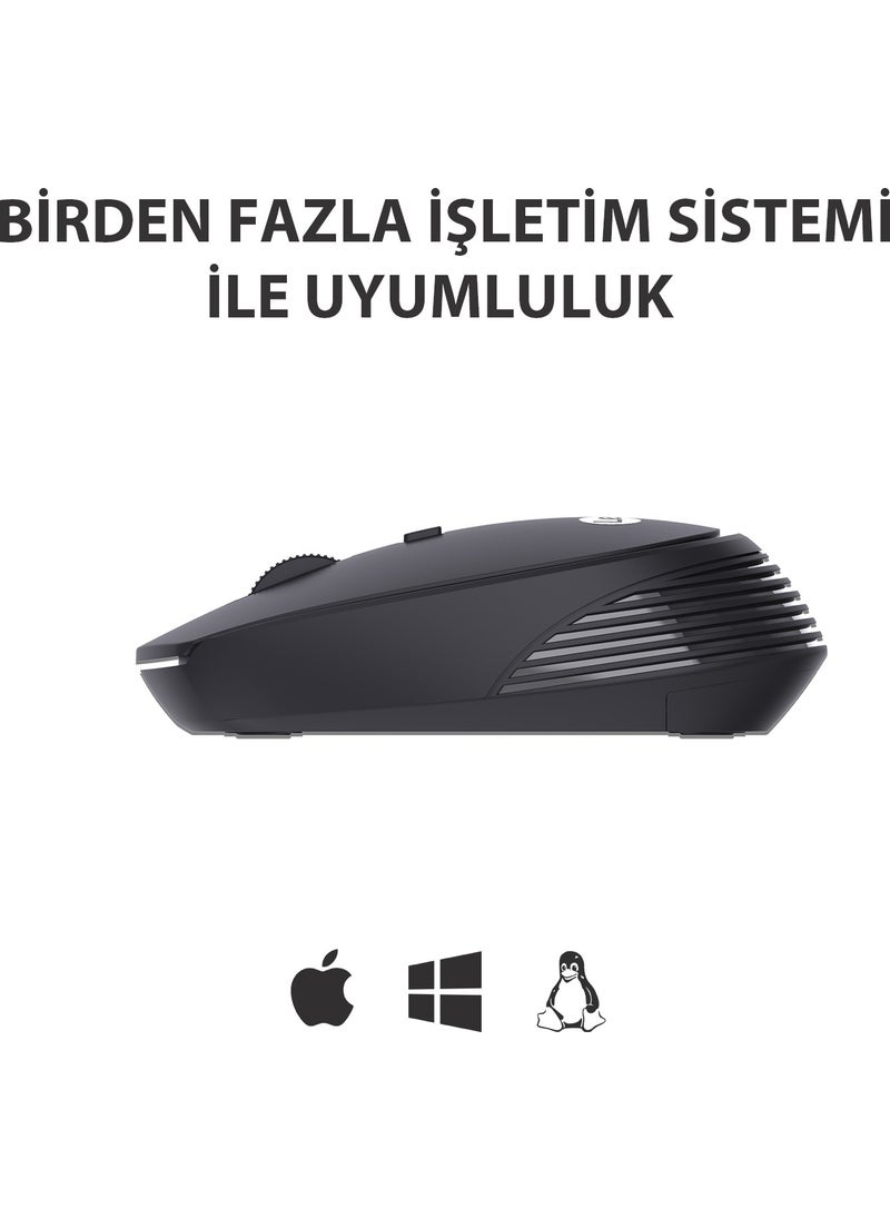 Lenovo WS202 Wireless 1200DPI 4-Button Optical Mouse Black