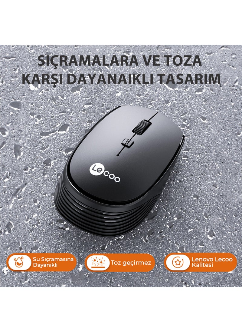 Lenovo WS202 Wireless 1200DPI 4-Button Optical Mouse Black