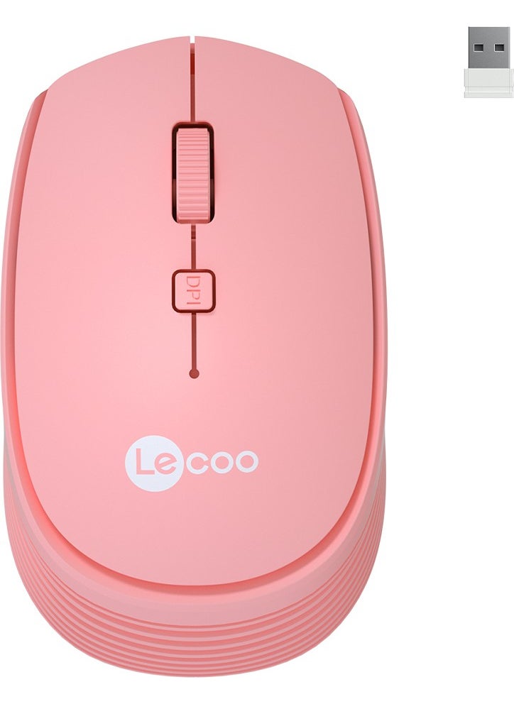 WS202 Wireless 1200DPI 4-Button Optical Mouse Pink
