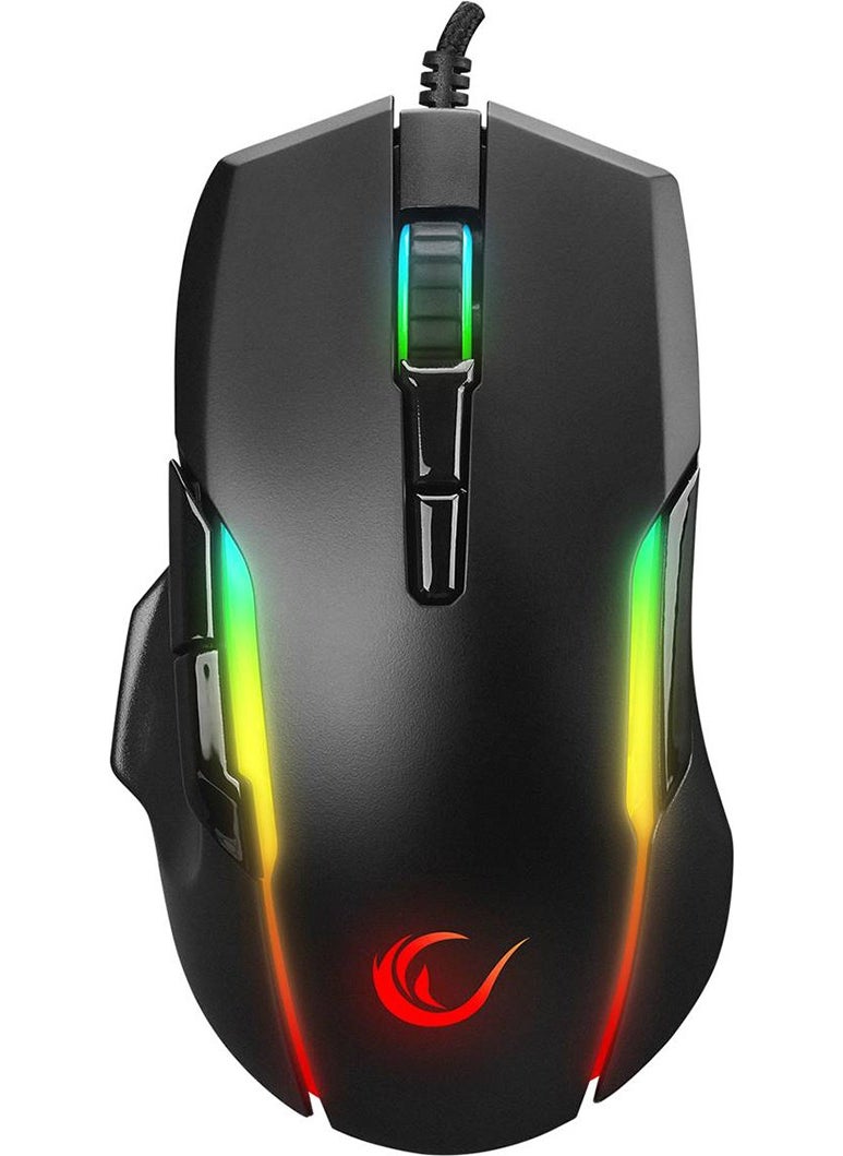 SMX-R45 ORBIT RGB LED Macro 6400 DPi Drag Click Gaming Pro Gaming Mouse