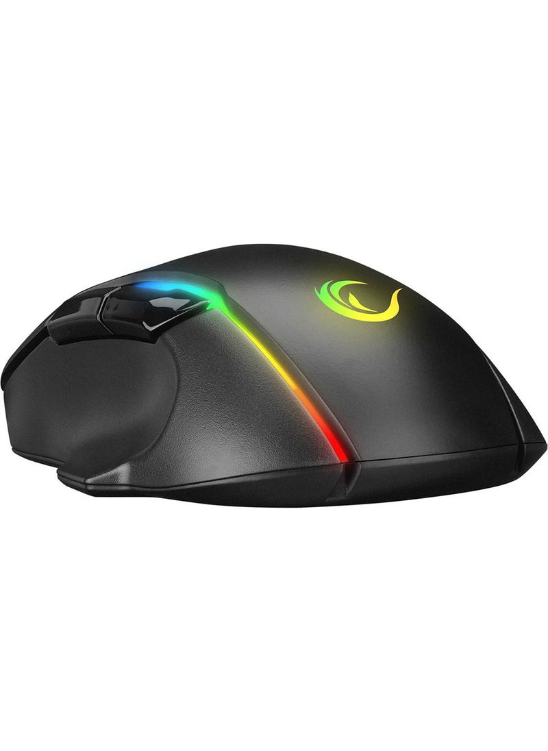 SMX-R45 ORBIT RGB LED Macro 6400 DPi Drag Click Gaming Pro Gaming Mouse