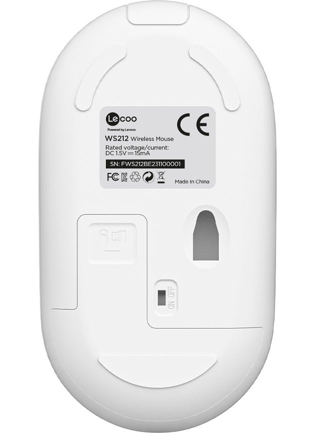 WS212 Wireless 1600DPI 4-Button Optical Mouse White & Blue