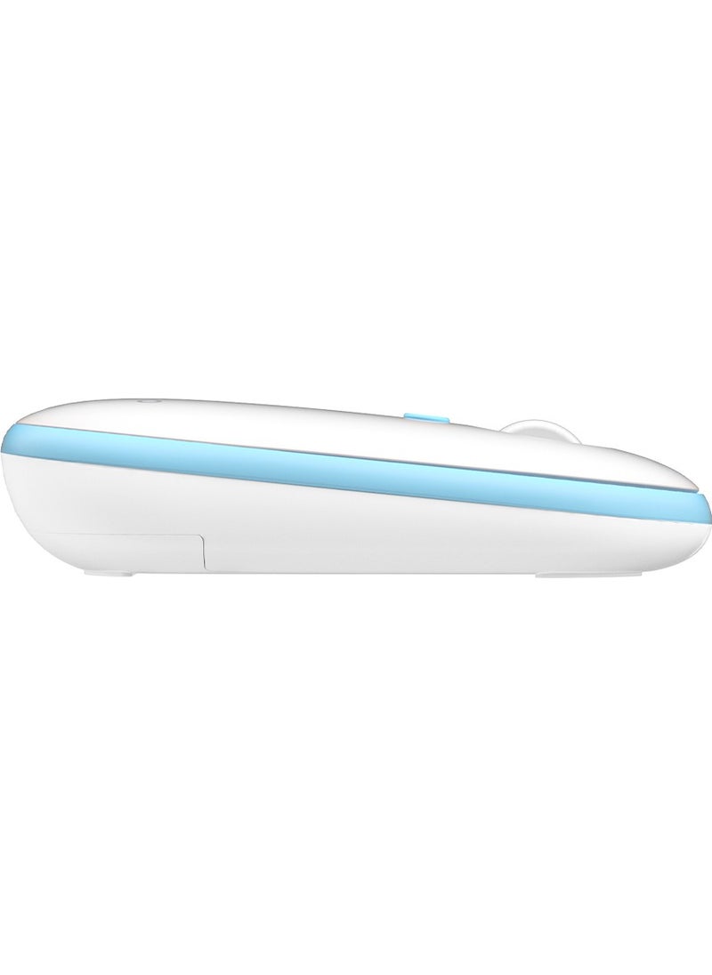 WS212 Wireless 1600DPI 4-Button Optical Mouse White & Blue