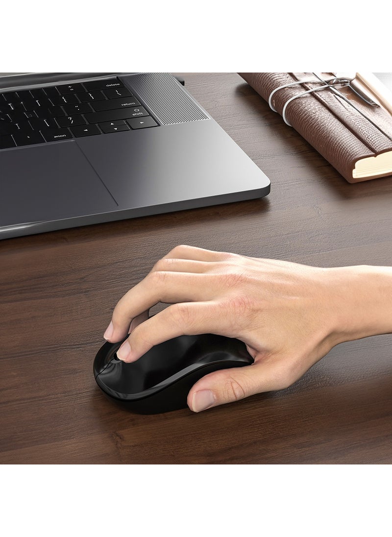 WS206 Wireless 1200DPI 3-Button Optical Mouse Black