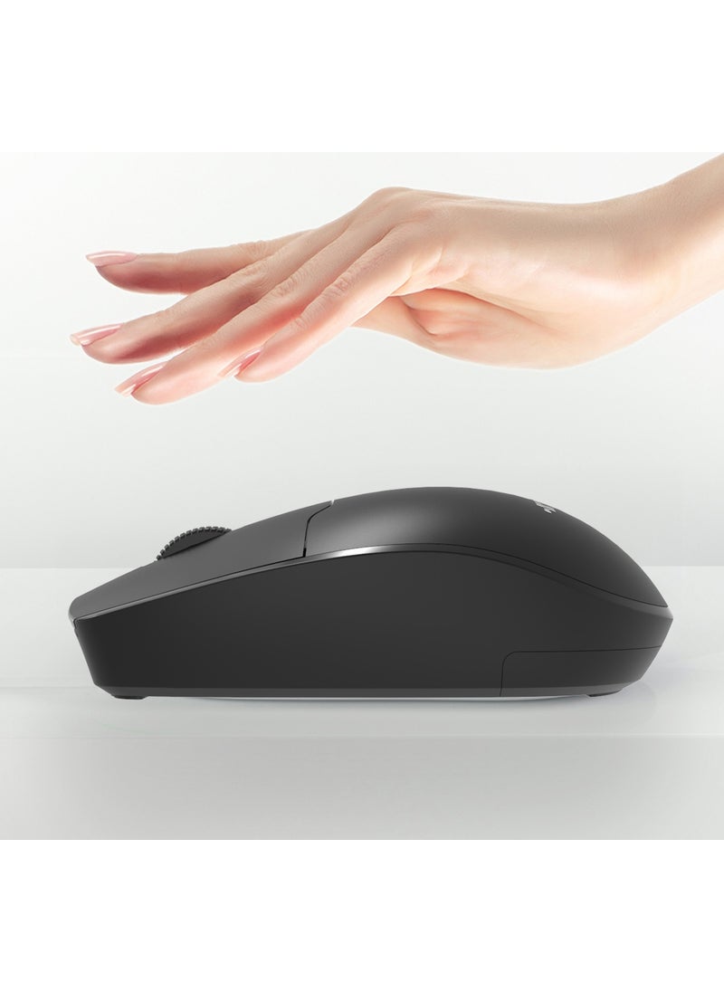 WS204 Wireless 1200DPI 3-Button Optical Black Mouse