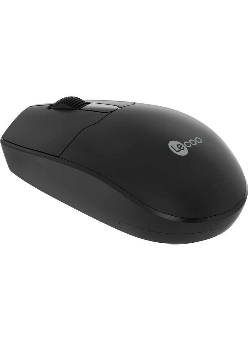 WS204 Wireless 1200DPI 3-Button Optical Black Mouse
