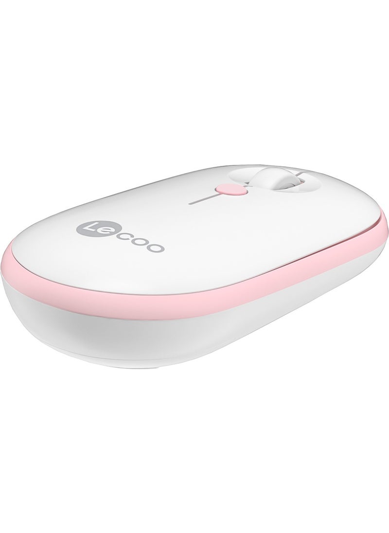 Lenovo WS212 Wireless 1600DPI 4-Button Optical Mouse White & Pink