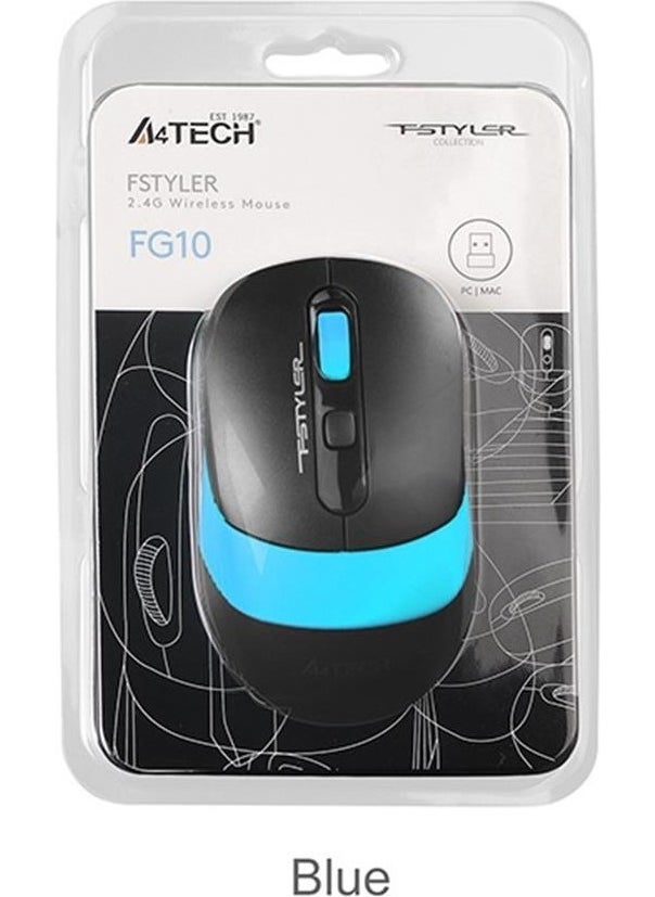 A4 Tech Fg10 Blue Nano Wireless Optical 2000 Dpi Mouse