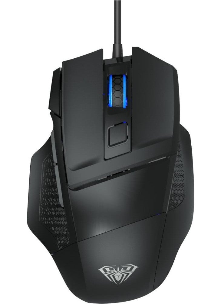 S12 2400 DPI 7 Key Macro Wired Optical Gaming Mouse