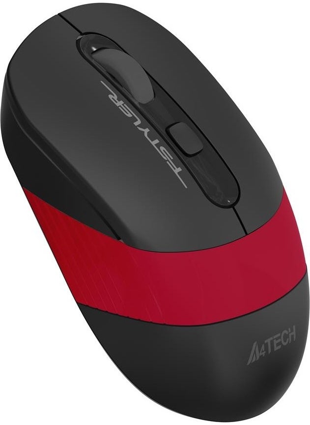FG10 Nano Receiver Wireless Optical 2000DPI Energy Saving Mouse - Black/Red