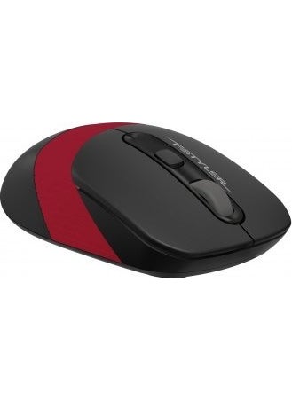 FG10 Nano Receiver Wireless Optical 2000DPI Energy Saving Mouse - Black/Red