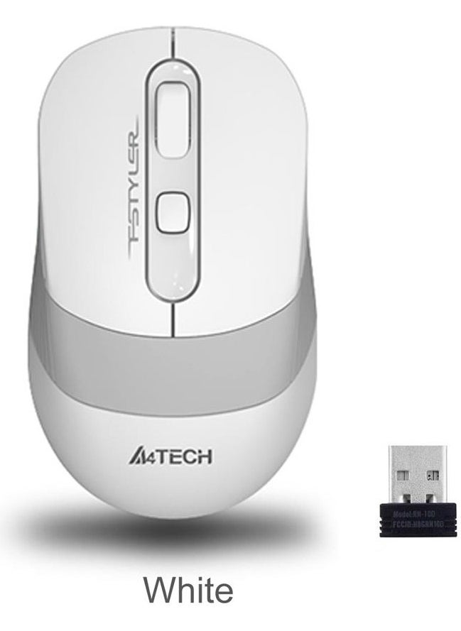 FG10 Nano Receiver Wireless Optical 2000DPI Energy Saving Mouse - White