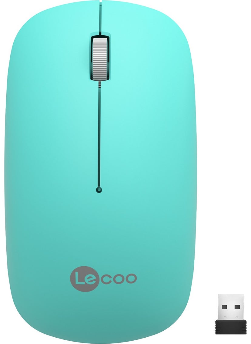WS214 Wireless 1200DPI 3-Button Optical Mouse Turquoise