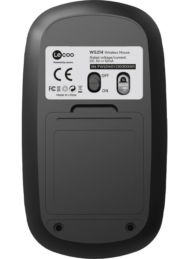 WS214 Wireless 1200DPI 3-Button Optical Mouse Gray