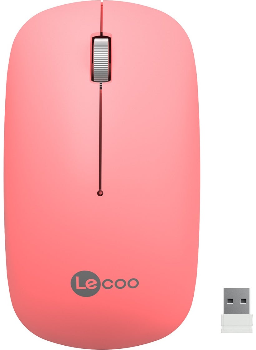 WS214 Wireless 1200DPI 3-Button Optical Mouse Pink