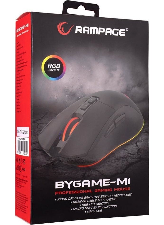 Bygame-M1 Full RGB Illuminated 10000DPI 7-Button Professional Gaming Mouse