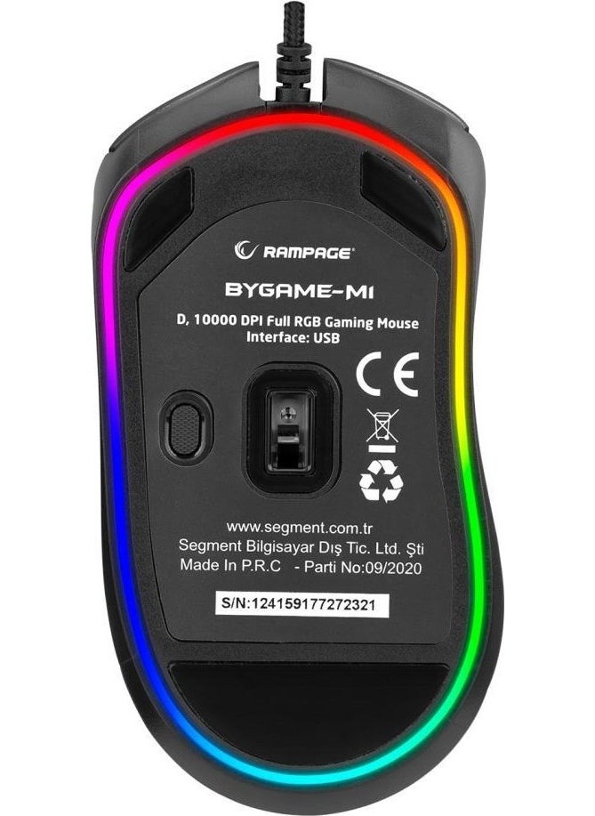 Bygame-M1 Full RGB Illuminated 10000DPI 7-Button Professional Gaming Mouse