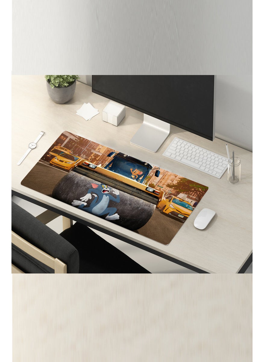 80X30 cm Tom and Jerry Non-Slip Base 3mm Stitched Gaming Gaming Mouse Pad