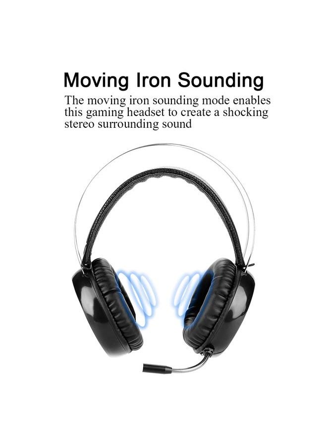 Moving Iron Sounding Gaming Headset Stereo Surrounding Sound Gamer Headphones for PUBG