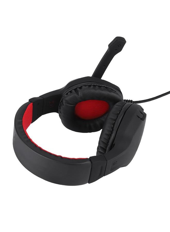NUBWO U3 Stereo Surrounding HiFi Gaming Headset Adjustable Headband Gamer Headphones -Black+Red