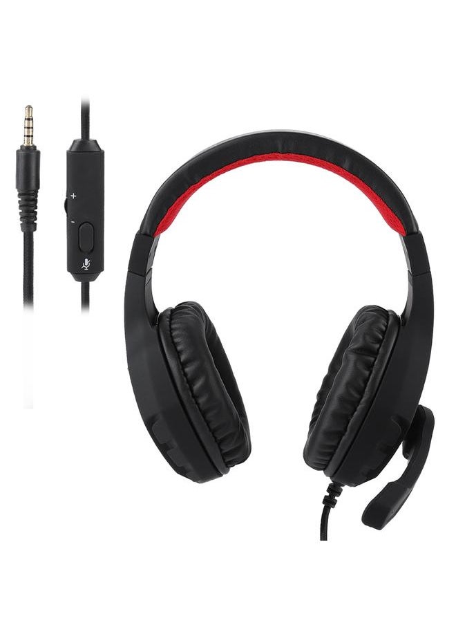 NUBWO U3 Stereo Surrounding HiFi Gaming Headset Adjustable Headband Gamer Headphones -Black+Red