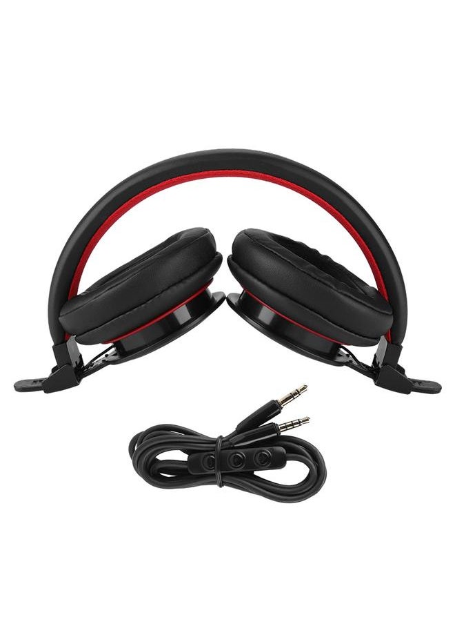 NUBWO N10 Wired Gaming Bass Earphone Headphone Over Ear Headset (Black + Red)