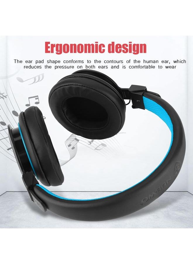 NUBWO N10 Wired Gaming Bass Earphone Headphone Over Ear Headset (Black + Blue)
