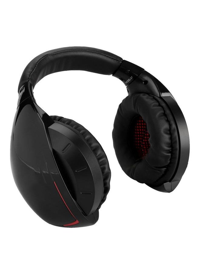 3.5mm Stereo Bass Competitive Gaming Headset E-sports Wired Headphone + Mic (Black+red)