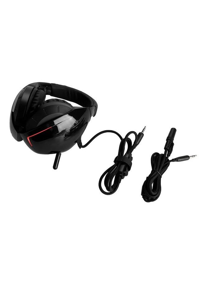 3.5mm Stereo Bass Competitive Gaming Headset E-sports Wired Headphone + Mic (Black+red)