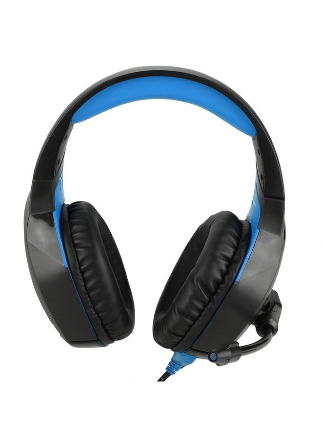 Stereo Gaming Headset Wired Headphone with Mic for PS4/PS4 Pro/Xbox one/Xbox one S Black+Blue