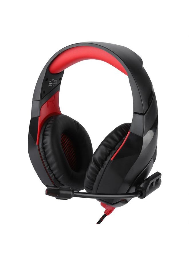 Stereo Gaming Headset Wired Headphone with Mic for PS4/PS4 Pro/Xbox one/Xbox one S Black+Red