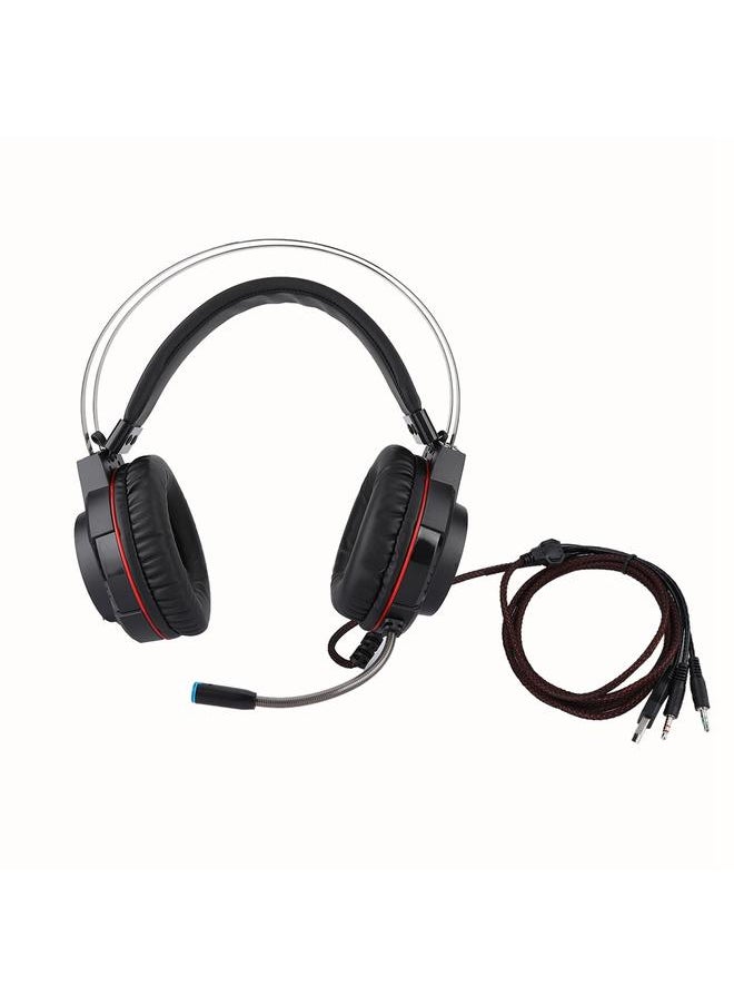 Ajazz AX260 3.5mm Stereo PC Competitive Gaming Headset E-sports Wired Headphone + Mic