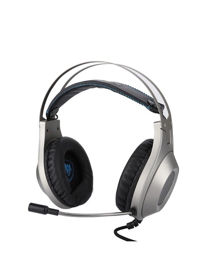NUBWO N2 Wired Stereo Gaming Headset Headphone with Microphone for PS4/PS4 Pro(Silver)