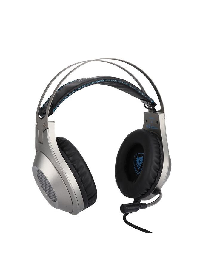 NUBWO N2 Wired Stereo Gaming Headset Headphone with Microphone for PS4/PS4 Pro(Silver)