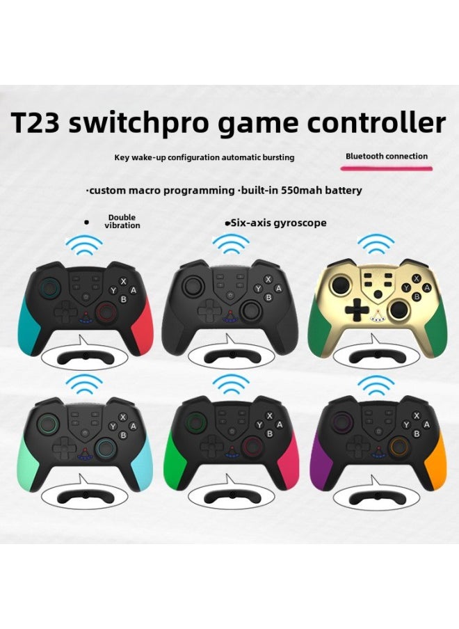 Private Model With Wake-up SwitchPro Wireless Bluetooth Gamepad NS Wireless Handle With Macro Programming Function-Product Color:Purple Orange