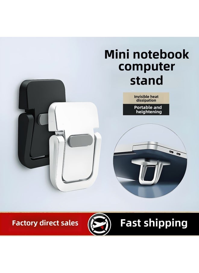 Laptop Stand Invisible Height-raising Mini Ultra-thin Convenient Folding Keyboard Computer Heat Dissipation Support Shelf-Color:High Quality Alloy  2-pack
