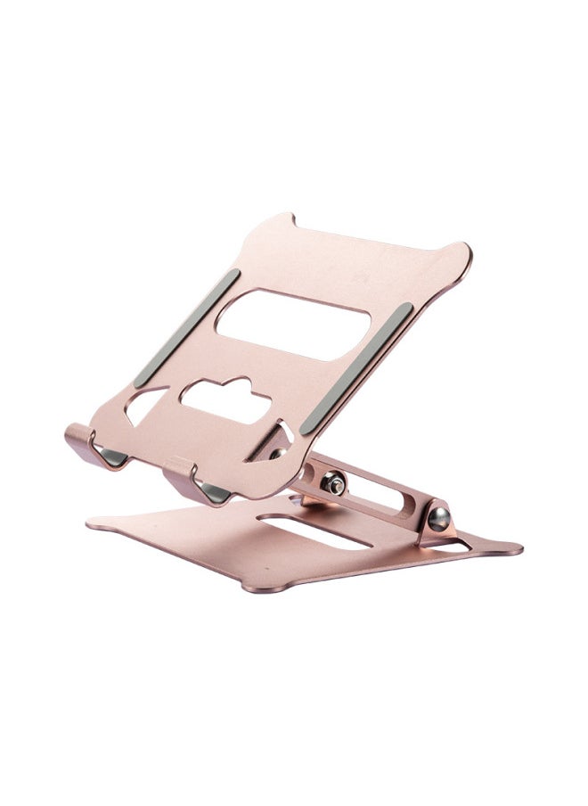 Aluminum Alloy Tablet PC Stand Desktop Lifting Height Laptop Cooling Bracket Wholesale-Color:Rose Gold Trumpet (for Tablet)