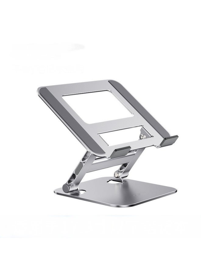 Carbon Steel Computer Bracket Metal Lifting Laptop Tablet Heat Dissipation Desktop Bracket-Color:Carbon Steel Gray With Aluminum Alloy Crossbar