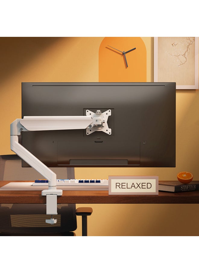 Computer Monitor Bracket Desktop Elevated Rack Rotating Screen Punch-Free Dual-Screen Desktop Display Hanger Base-Color:Single Screen Large Load-bearing-[15KG Large Load-bearing] Large Screen Dedicated