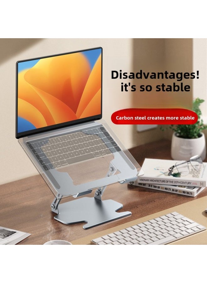 [Special Grade Carbon Steel] Computer Bracket Notebook Bracket Flat Aluminum Alloy Suspension Lifting Folding Elevated-Color:Upgraded Model [carbon Steel Material]