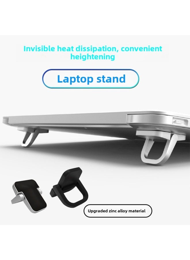 Laptop Stand Multi-level Folding Portable Base Heat Pad High Bracket Aluminum Alloy Desktop Stable Computer Stand-Color:18inch Gray