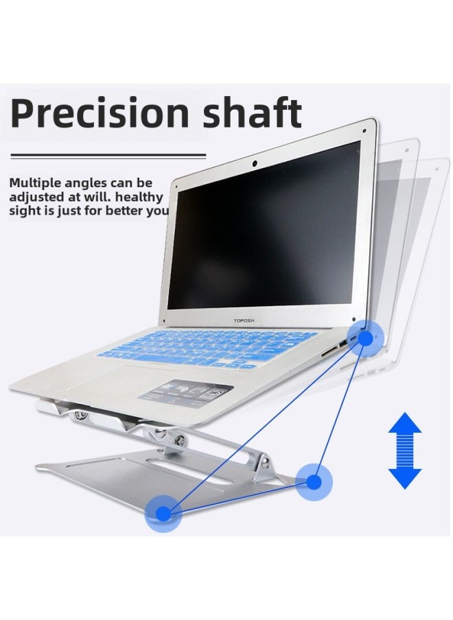 Aluminum Alloy Tablet PC Stand Desktop Lifting Height Laptop Cooling Bracket Wholesale-Color:Silver Trumpet (for Tablet)