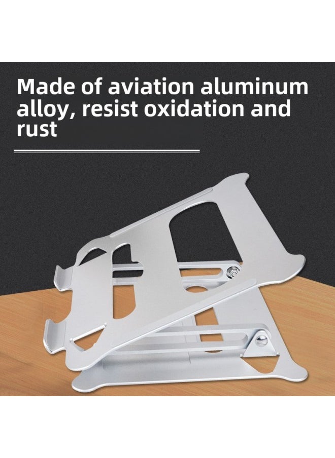 Aluminum Alloy Tablet PC Stand Desktop Lifting Height Laptop Cooling Bracket Wholesale-Color:Silver Trumpet (for Tablet)
