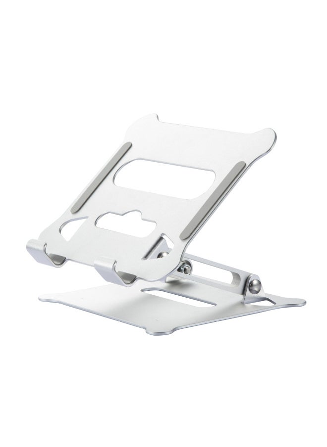 Aluminum Alloy Tablet PC Stand Desktop Lifting Height Laptop Cooling Bracket Wholesale-Color:Silver Trumpet (for Tablet)