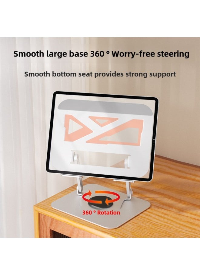 360-degree Rotating All-metal Laptop Bracket Suspension Heat Sink Desktop Heightening Flat Support Frame-Color:[12-black] Tablet/laptop Universal - Full Metal + 360 Degree Rotation