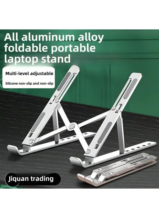 Laptop Stand Aluminum Alloy Computer Desktop Tablet Stand Folding Lifting Portable Cooling Bracket Wholesale-Color:Large N3 Plastic 10-gear [black]]