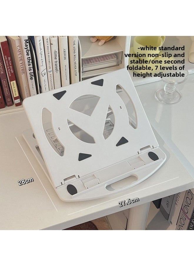 Portable Laptop Stand Desktop 360 Rotation Elevation Foldable Adjustable Cooling Bracket For Notebook Computer Digital Computer-Color:White-Y Bracket [standard]]